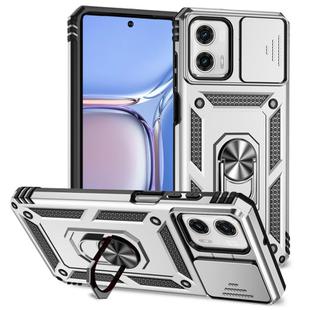 For Motorola Moto G Power 2023 Sliding Camshield Holder Phone Case(Silver)