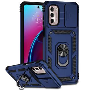 For Motorola Moto G Stylus 4G 2022 Sliding Camshield Holder Phone Case(Blue)
