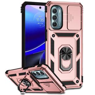 For Motorola Moto G Stylus 5G 2022 Sliding Camshield Holder Phone Case(Rose Gold)
