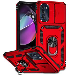 For Motorola Moto G 5G 2022 Sliding Camshield Holder Phone Case(Red)