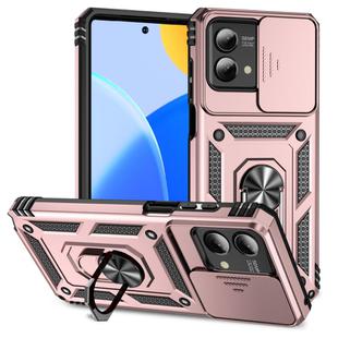For Motorola Moto G Stylus 5G 2023 Sliding Camshield Holder Phone Case(Rose Gold)