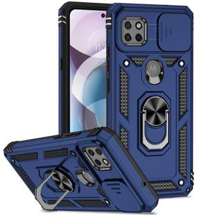 For Motorola One 5G Ace Sliding Camshield Holder Phone Case(Blue)
