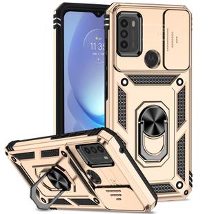 For Motorola Moto G50 Sliding Camshield Holder Phone Case(Gold)