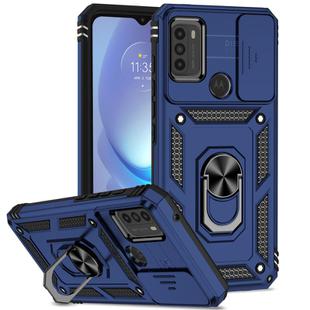 For Motorola Moto G50 Sliding Camshield Holder Phone Case(Blue)