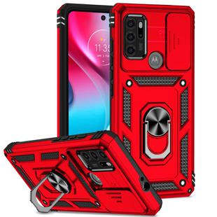 For Motorola Moto G60s Sliding Camshield Holder Phone Case(Red)
