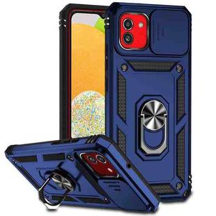 For Samsung Galaxy A03 166mm Sliding Camshield Holder Phone Case(Blue)