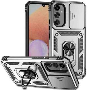 For Samsung Galaxy A34 5G Sliding Camshield Holder Phone Case(Silver)