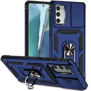 For Samsung Galaxy Note20 Sliding Camshield Holder Phone Case(Blue)