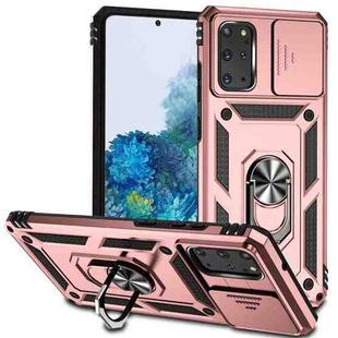 For Samsung Galaxy S20+ Sliding Camshield Holder Phone Case(Rose Gold)