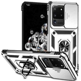 For Samsung Galaxy S20 Ultra Sliding Camshield Holder Phone Case(Silver)