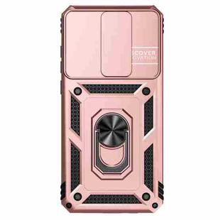 For Xiaomi Redmi Note 8 Pro Sliding Camshield Holder Phone Case(Rose Gold)