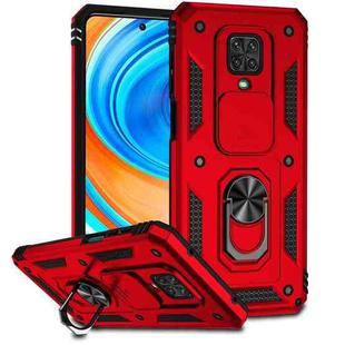 For Xiaomi Redmi Note 9 Pro Sliding Camshield Holder Phone Case(Red)