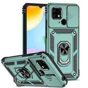 For Xiaomi Redmi 10C Sliding Camshield Holder Phone Case(Dark Green)