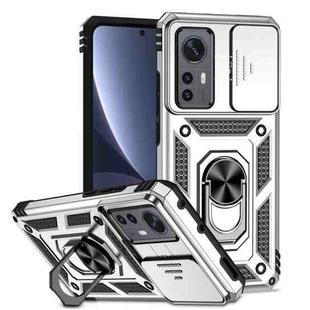 For Xiaomi 12 Sliding Camshield Holder Phone Case(Silver)