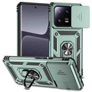 For Xiaomi 13 Pro Sliding Camshield Holder Phone Case(Dark Green)