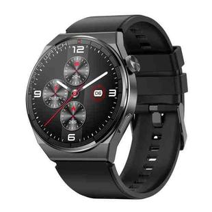 KT62 1.36 inch TFT Round Screen Smart Watch Supports Bluetooth Call/Blood Oxygen Monitoring, Strap:Silicone Strap(Black)