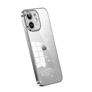 For iPhone 12 SULADA Electroplated Transparent Glittery TPU Phone Case(Silver)