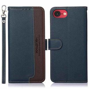 For iPhone SE 2024 KHAZNEH Litchi Texture Leather RFID Phone Case(Blue)