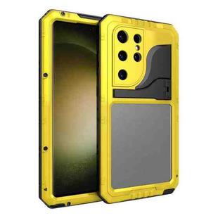 For Samsung Galaxy S23 Ultra 5G RedPepper Wolf 360 Full Body Rugged IP68 Waterproof Phone Case(Yellow)