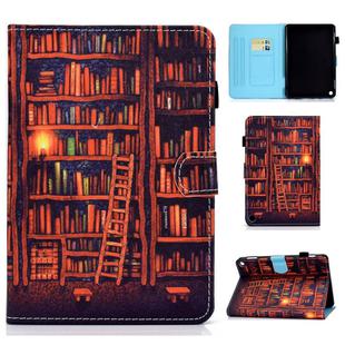 For Amazon Fire Max 11 2023 Colored Drawing Smart Leather Tablet Case(Bookshelf)