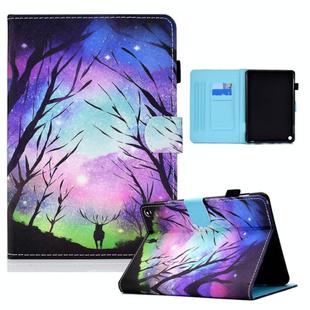 For Amazon Fire Max 11 2023 Colored Drawing Smart Leather Tablet Case(Starry Deer)