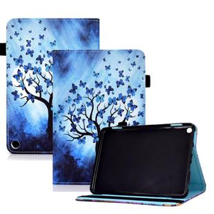For Amazon Fire Max 11 2023 Colored Drawing Smart Leather Tablet Case(Butterfly Trees)
