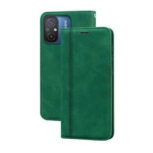 For Xiaomi Redmi 12C/11A 4G Global/Poco C55 Frosted Business Magnetic Horizontal Flip PU Phone Case(Green)