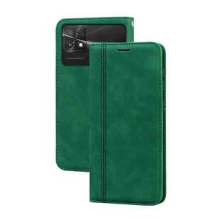 For Xiaomi Poco C40 Frosted Business Magnetic Horizontal Flip PU Phone Case(Green)