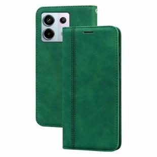 For Xiaomi Redmi Note 13 Pro 5G Frosted Business Magnetic Horizontal Flip PU Phone Case(Green)