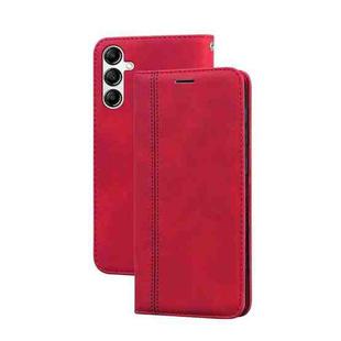 For Samsung Galaxy A24 4G Frosted Business Magnetic Horizontal Flip PU Phone Case(Red)
