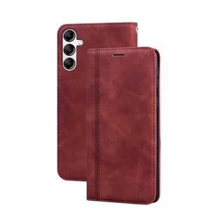For Samsung Galaxy A14 4G / 5G Frosted Business Magnetic Horizontal Flip PU Phone Case(Brown)