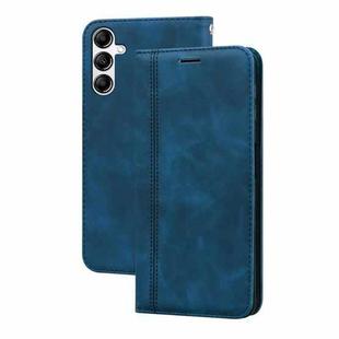 For Samsung Galaxy A14 4G / 5G Frosted Business Magnetic Horizontal Flip PU Phone Case(Blue)