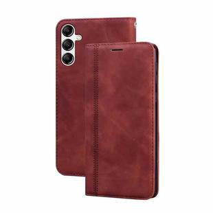 For Samsung Galaxy A34 5G Frosted Business Magnetic Horizontal Flip PU Phone Case(Brown)