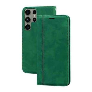 For Samsung Galaxy S23 Ultra 5G Frosted Business Magnetic Horizontal Flip PU Phone Case(Green)