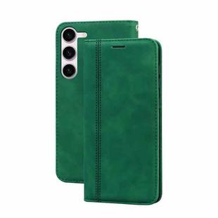 For Samsung Galaxy S23 5G Frosted Business Magnetic Horizontal Flip PU Phone Case(Green)