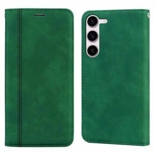 For Samsung Galaxy S24+ Frosted Business Magnetic Horizontal Flip PU Phone Case(Green)