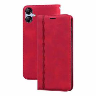 For Samsung Galaxy A05 Frosted Business Magnetic Horizontal Flip PU Phone Case(Red)