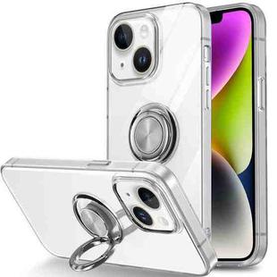 For iPhone 15 Plus Ring Holder TPU Phone Case(Transparent)