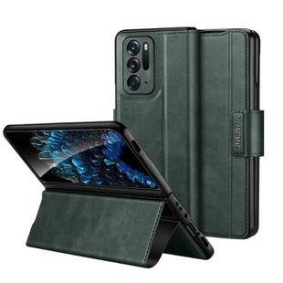 For OPPO Find N SULADA All-inclusive Magnetic Snap Flip Leather Phone Case(Green)
