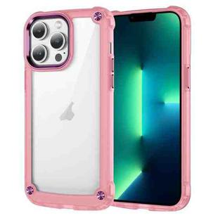 For iPhone 13 Pro Max Skin Feel TPU + PC Phone Case(Transparent Pink)