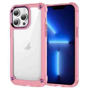 For iPhone 13 Pro Skin Feel TPU + PC Phone Case(Transparent Pink)