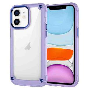 For iPhone 11 Skin Feel TPU + PC Phone Case(Transparent Purple)