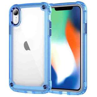 For iPhone XR Skin Feel TPU + PC Phone Case(Transparent Blue)