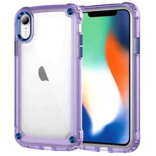 For iPhone XR Skin Feel TPU + PC Phone Case(Transparent Purple)