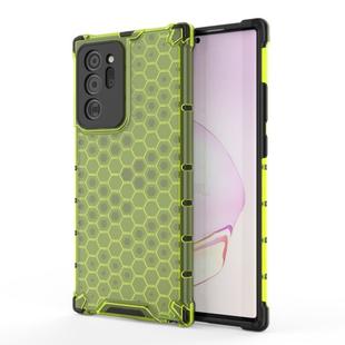 For Samsung Galaxy Note20 Ultra Shockproof Honeycomb PC + TPU Protective Case(Green)