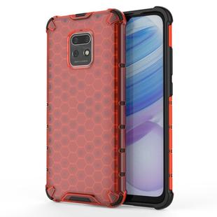 For Xiaomi Redmi 10X 5G Shockproof Honeycomb PC + TPU Protective Case(Red)