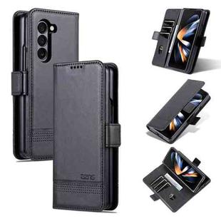 For Samsung Galaxy Z Fold5 5G AZNS Magnetic Calf Texture Flip Leather Phone Case(Black)