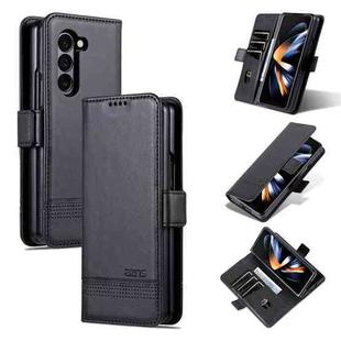 For Samsung Galaxy Z Fold6 5G AZNS Magnetic Calf Texture Flip Leather Phone Case(Black)