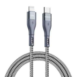 DUZZONA A1 PD 20W Type-C to 8 Pin Fast Charging Data Cable, Length:3m(Grey)