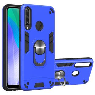 For Huawei Y6P 2 in 1 Armour Series PC + TPU Protective Case with Ring Holder(Dark Blue)